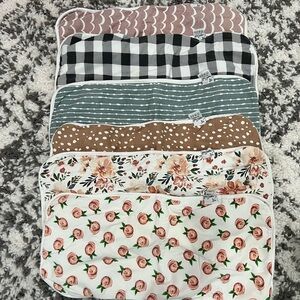 Copper pearl burp rags